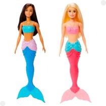 Boneca barbie sereia básica loira ou morena original Mattel na praia