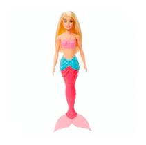 Boneca Barbie Sereia Loira Cauda Rosa HGR05 - Mattel (40874) Boneca Barbie Sereia Loira Cauda Rosa HGR05 - Mattel (40874)