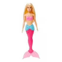 Boneca Barbie Sereia Loira com Cauda Rosa Mattel Boneca Barbie Sereia Loira com Cauda Rosa Mattel