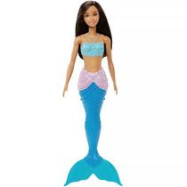 Boneca Barbie Sereia Morena com Calda Azul HGR04 HGR07 - Mattel