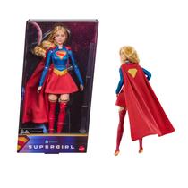 Boneca Barbie Signature DC Supergirl com capa e suporte Boneca Barbie Signature DC Supergirl com capa e suporte