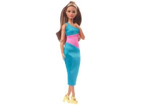 Boneca Barbie Signature Looks Rabo de Cavalo - e Vestido Turquesa e Rosa com Acessórios Mattel