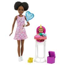 Boneca Barbie Skipper Babysitters Negra FHY97 GRP41 - Mattel