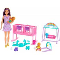 Boneca Barbie Skipper Cuidados Gêmeos Babá Acessórios Hxm99