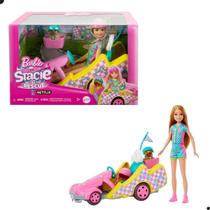 Boneca barbie stacie ao resgate go kart veiculo