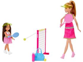 Boneca Barbie Stacie & Chelsea Conjunto de - Brinquedo Aulas de Tênis com Acessórios 2 Unidades