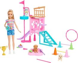 Boneca Barbie Stacie Conjunto Treinadora De Cachorros - Mattel HRM10