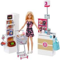 Boneca Barbie Supermercado + Carrinho de Compras - Mattel
