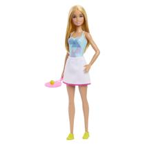 Boneca Barbie Tenista com roupa de tênis, raquete e bola Boneca Barbie Tenista com roupa de tênis, raquete e bola