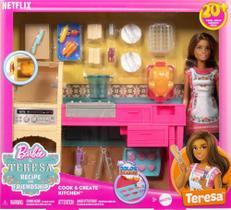 Boneca Barbie Teresa Cozinha E Cria Mattel - JCT06 Boneca Barbie Teresa Cozinha E Cria Mattel - JCT06