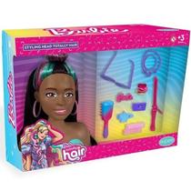 Boneca Barbie Totally Hair Verde - Negra EC ST Boneca Barbie Totally Hair Verde - Negra EC ST