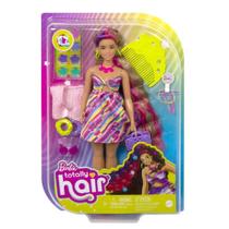 Boneca Barbie Totally Hair Vestido de Flores Mattel