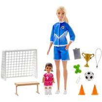 Boneca Barbie Treinadora de Futebol- Loira