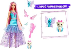Boneca Barbie Um Toque de Magia Acessórios Princesa Borboleta