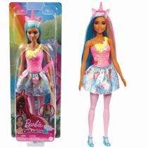 Boneca Barbie Unicórnio Chifre Rosa 3+ HGR20 Mattel