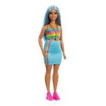 Boneca BarbieFashionista218 cabelo azul