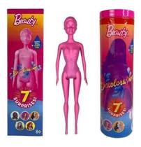 Boneca Beauty Doll Muda De Cor Na Água - 7 Surpresas