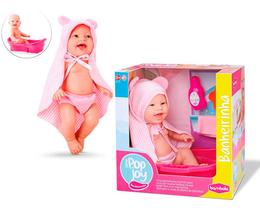 Boneca Bebê Acessórios Hora Do Banho Banheira Mini Infantil