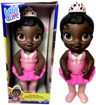 Boneca Bebê Baby Alive Menina Morena Negra - Minha Doce Bailarina - Roupa Traje Rosa - Hasbro Brinquedos