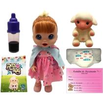 Boneca Bebê Baby Infantil Menina Com Cabelo Ruiva Moderna Contos De Fadas Acessórios - Super Toys