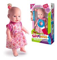 Boneca Bebê Bebezão Sapekinha Primeiros Sons Meninas Coleção