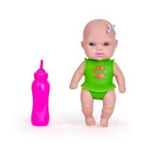Boneca Bebe Bebezinha Com Mamadeira Pequena Brinquedo Vinil - Seven7toys