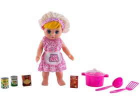 Boneca Bebê Bee Hugs Chef Papinha C/ Acessórios Para Cozinha