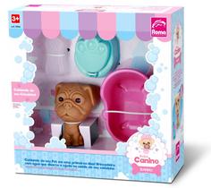 Boneca Bebê Cachorrinho Hora do Banho Pet Roma