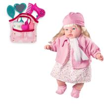 Boneca Bebê Classic Rose Canta 3 Musicas + Bolsa Maternidade Boneca Bebê Classic Rose Canta 3 Musicas + Bolsa Maternidade