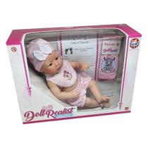 Boneca Bebê Coleção Doll Realist Babies com Babador Sid Nyl