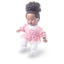 Boneca Bebê Coleção Hair Soft Negra com Corpo de Pano Super Macia