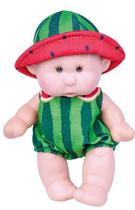 Boneca Bebe Com Cheirinho Fruity Baby Melancia Vinil 22 Cm - Super Toys