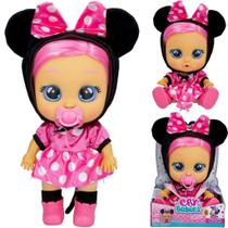 Boneca Bebê Cry Babies Dressy Minnie Meninas Chora Com Som - Multikids