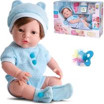 Boneca Bebe Diver New Born Menino Premium Mamadeira Mágica