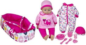 Boneca Bebê Falante de 40 cm com Acessórios