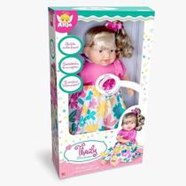 Boneca Bebê Falante Thaily Material: Vinil Atóxicoe Roupa em Tecido - Anjo brinquedos
