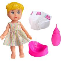 Boneca Bebe Faz Xixi Com Acessorios Fraldinha Mamadeira Menina Brinquedo Infantil Boneca Vinil Boneca Bebe Faz Xixi Com Acessorios Fraldinha Mamadeira Menina Brinquedo Infantil Boneca Vinil