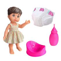 Boneca Bebe Faz Xixi Com Acessorios Fraldinha Mamadeira Menina Brinquedo Infantil Boneca Vinil Boneca Bebe Faz Xixi Com Acessorios Fraldinha Mamadeira Menina Brinquedo Infantil Boneca Vinil