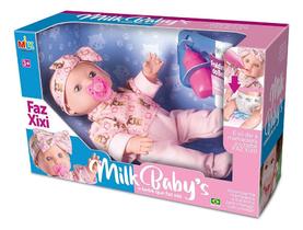 Boneca Bebê Faz Xixi De Verdade Com Acessórios Milk 616