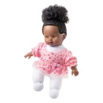 Boneca Bebê Hair Soft Negra Corpinho De Pano Macio Milk