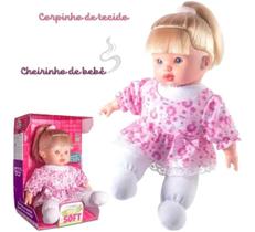 Boneca Bebê Hair Soft Neném 28 Cm Menina Super Macia