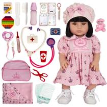 Boneca Bebe Infantil Barbie Reborn 52 cm Realista Grande