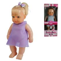 Boneca Bebe Isinha Baby Color Vestido e Xuxinha