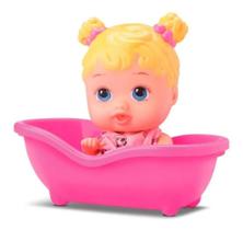 Boneca Bebê Little Dolls Banheirinha - Loura Divertoys