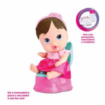 Boneca Bebê - Little Dolls - Faz Xixi - Morena - Divertoys Boneca Bebê - Little Dolls - Faz Xixi - Morena - Divertoys