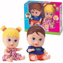 Boneca Bebê Little Dolls Gêmeos Menino Menina Divertoys