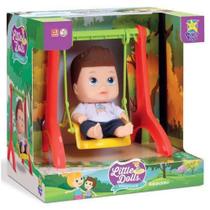 Boneca Bebe Little DOLLS Playground Menino com Balancinho Divertoys 8100