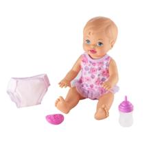 Boneca Bebê Little Mommy Faz Xixi com Vestido Florido Mattel