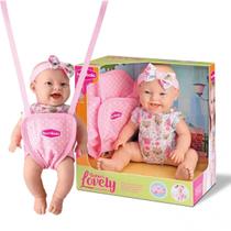 Boneca Bebê Lovely Passeio Bambola Com Canguru Infantil