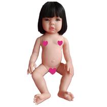 Boneca Bebê Mamãe Reborn Cílios de verdade + Chupeta de Imã